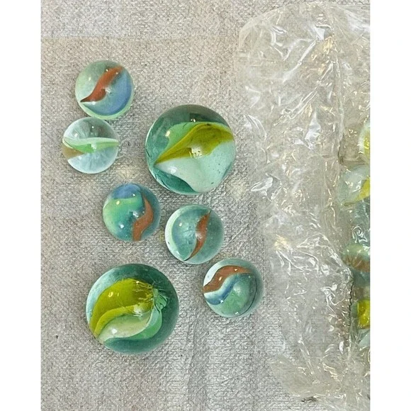 Lot Cat Eye Marbles Kidz Work Vintage ~1.5 lb  Assorted Colors & Size - Picture 3 of 13